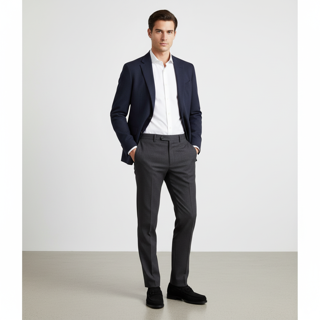 Black Fort Ricamo Suede Loafers for Men