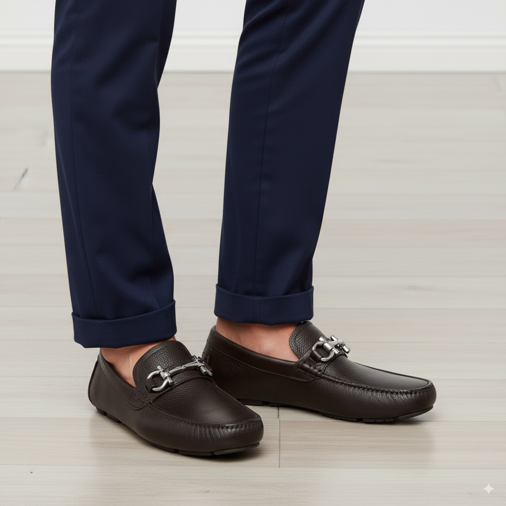 Brown Driver leather loafers