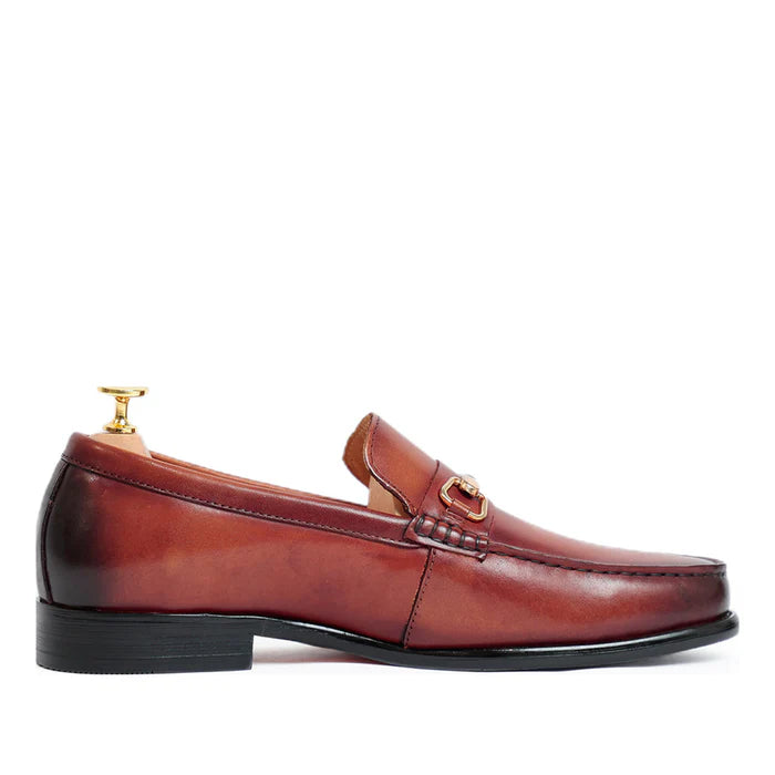 Glen Horse Bit Coffee Slip On Loafers