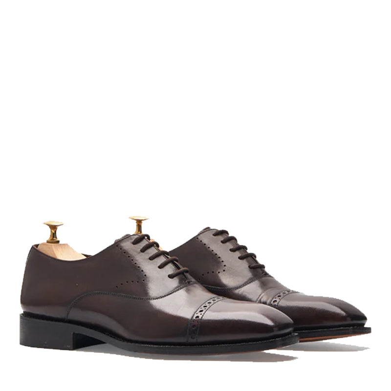 Leather Lace-Up Oxford Shoes for Men