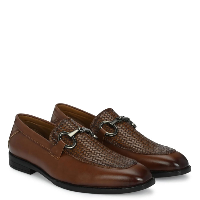 Classic Leather Horsbit Buckled Formal Loafer