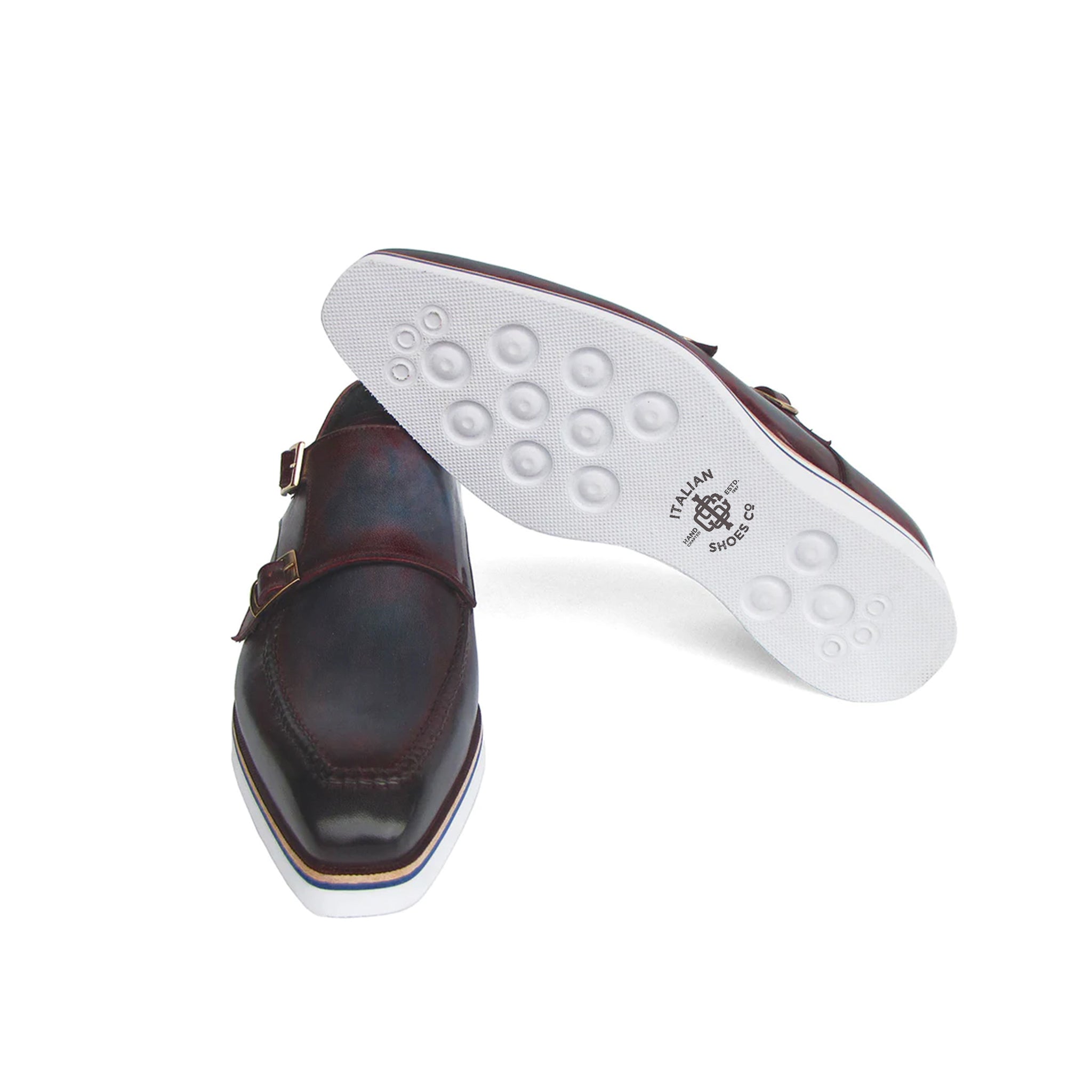 Men's Smart Casual Monkstraps Blue Shoes