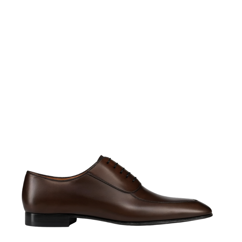 Men's Leather Brown Oxford Lace-up Shoes