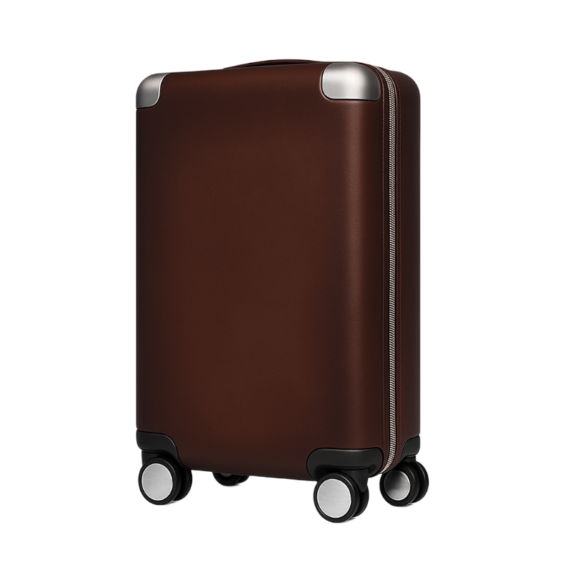 Scritto Leather Rolling Suitcase