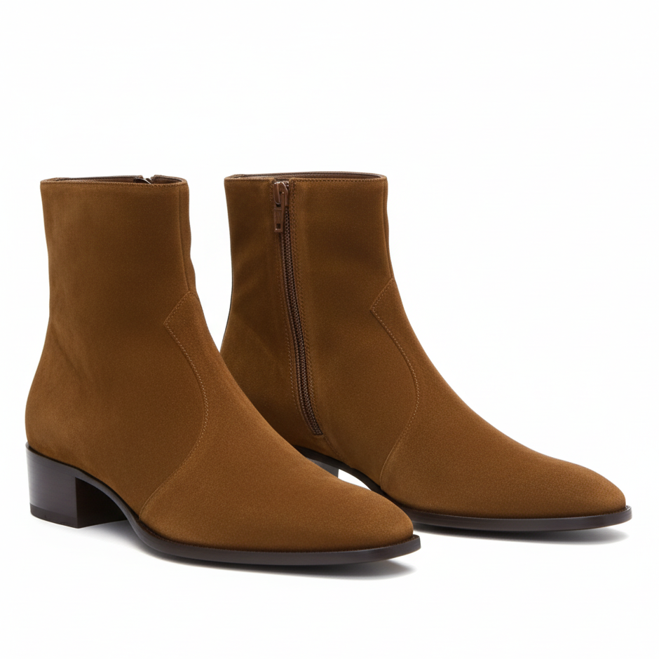 Pure Handmade Leather Cuban Boots for Men's