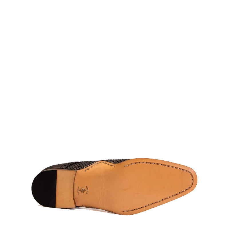 Men's Brown Leather Single Strap Monk Shoe