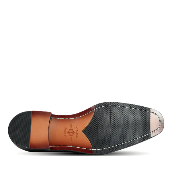 Brown Horse Bit Croco Slip On Loafers