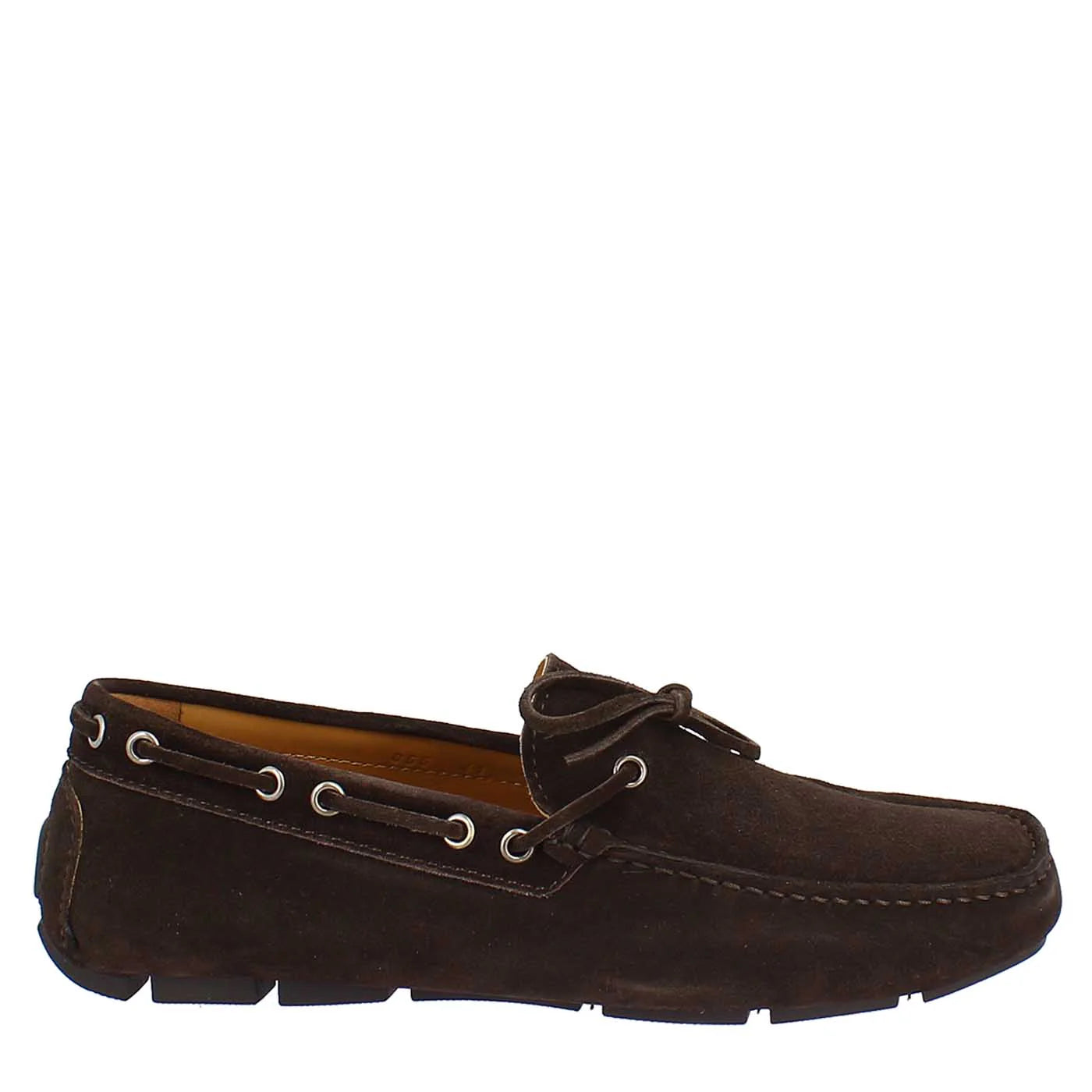 Handmade Carshoe Loafers in Brown Suede