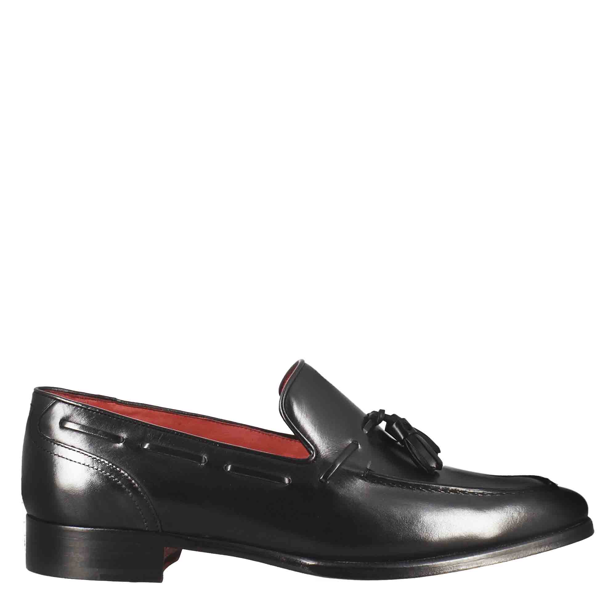 Black  Square Toe Moccasin