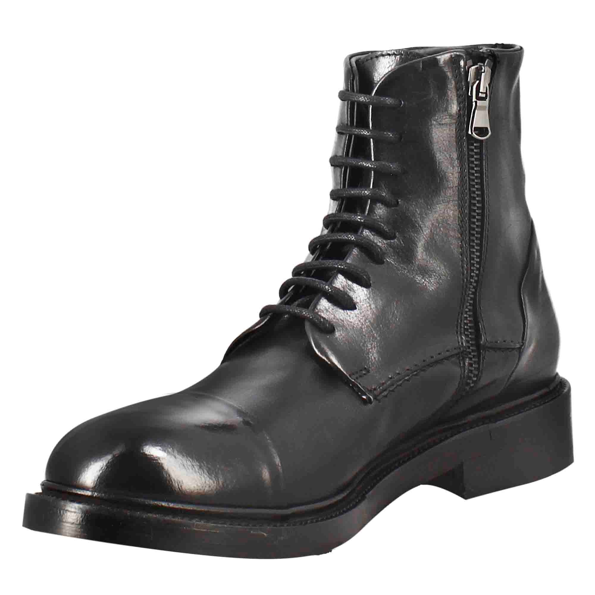 Black Washed Amphibian Boots