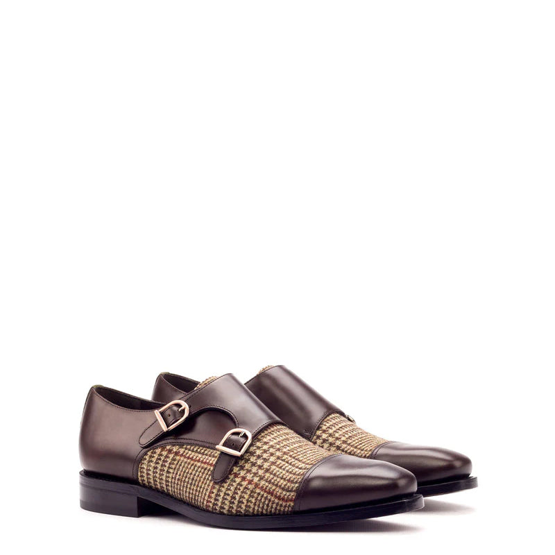 Aristocrat Adorn Double Monk Shoe Brown