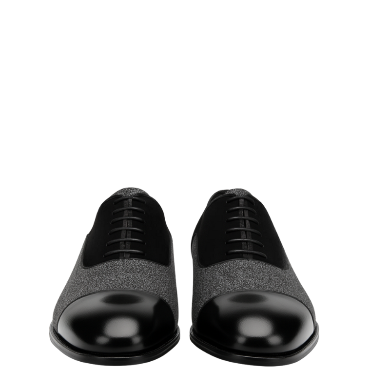 Italian Leather and Canvas Luxe Oxford Shoes for Men's