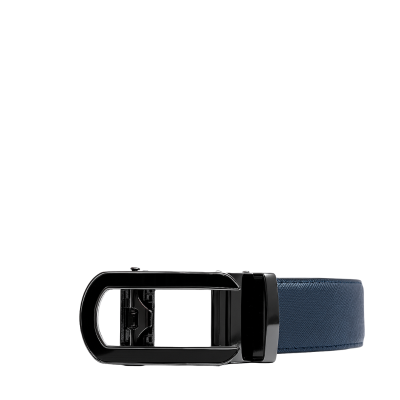 Blue Leather EdgeFrame Ratchet Belt with Autolock BuckleUp Edition