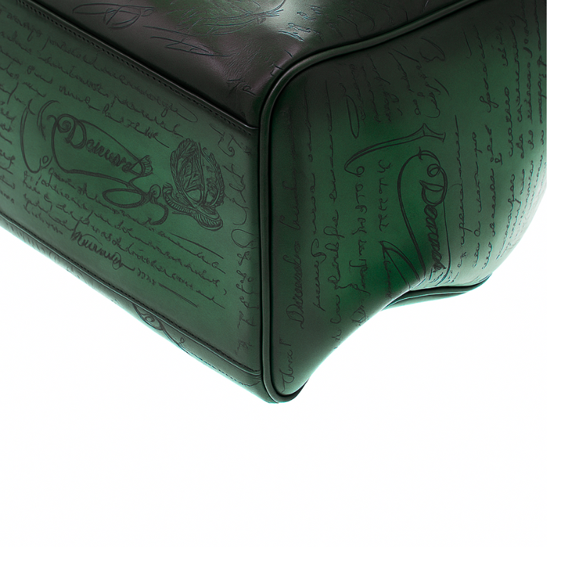 Premium Travel Duffel Leather Blue Luggage Bag