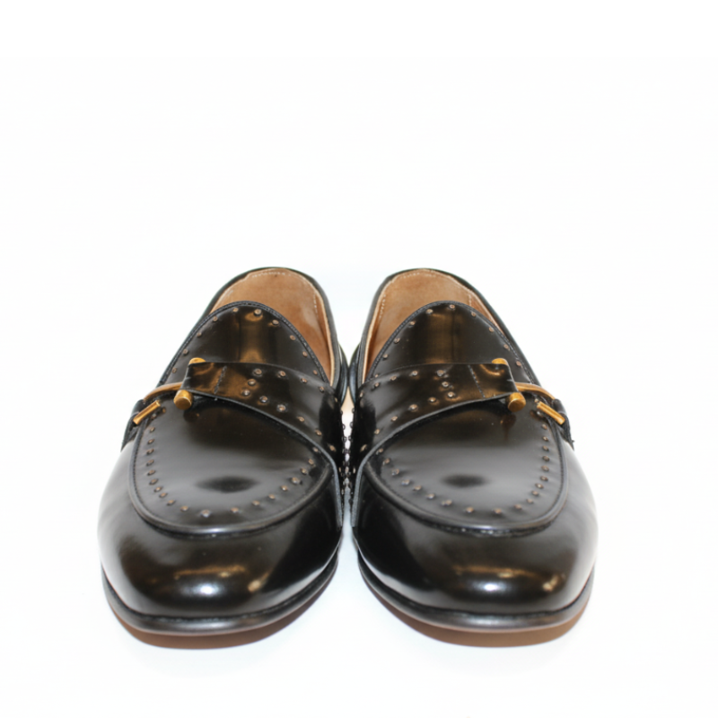 Classic Patina Black Patina Leather Shoes