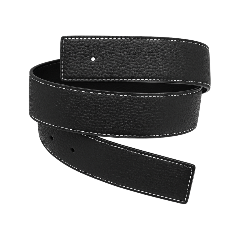 Italain Silver Regal Jaguar Buckle Belt with Turquoise Blue Leather Strap