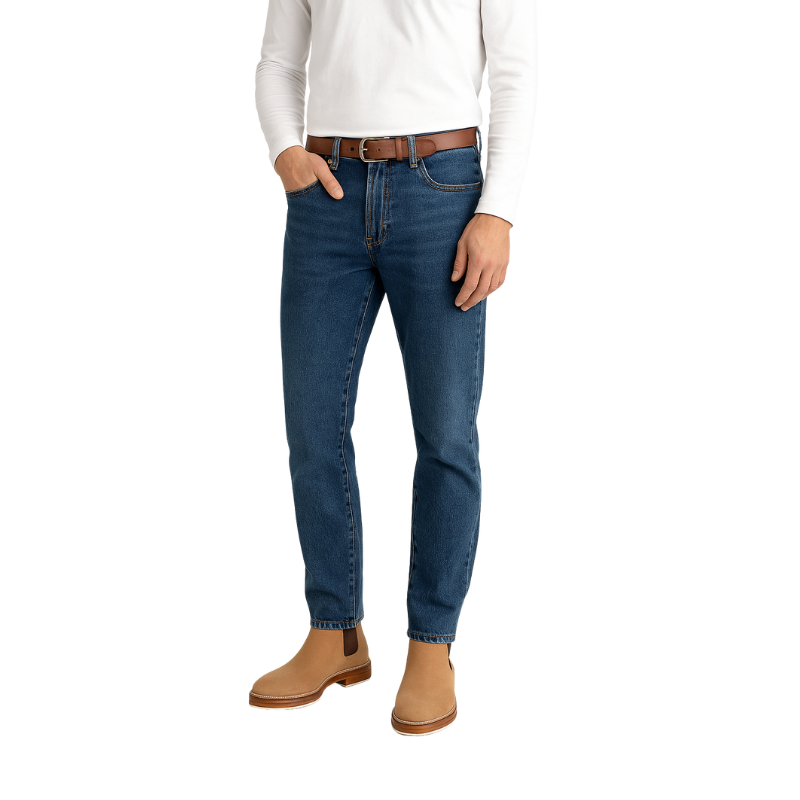 Luxury Suede Leather Tan Chelsea Boot with Hybrid Sole