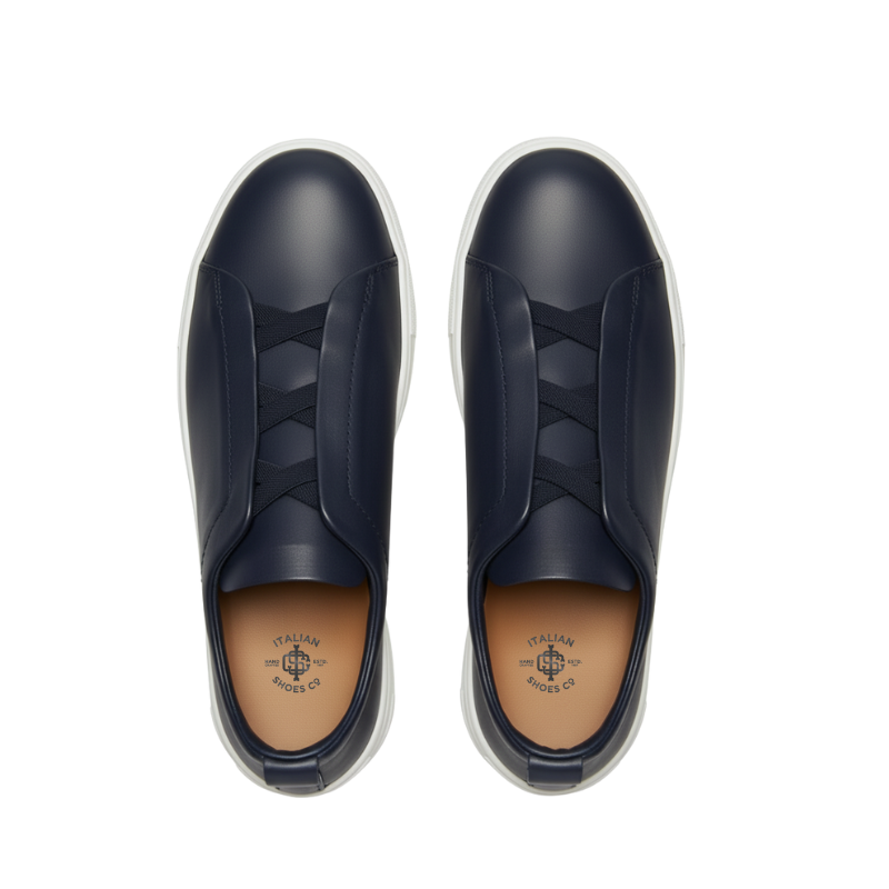 Luxury Edition Triple Stitch Leather Red Sneaker for Men's