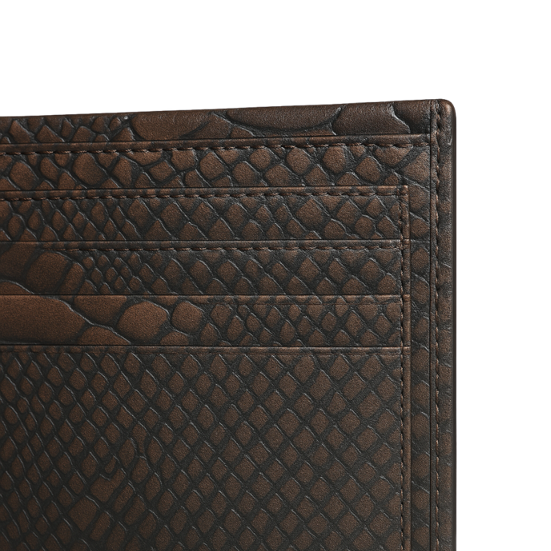 Italian Genuine Leather Black Multi Slot Wallet