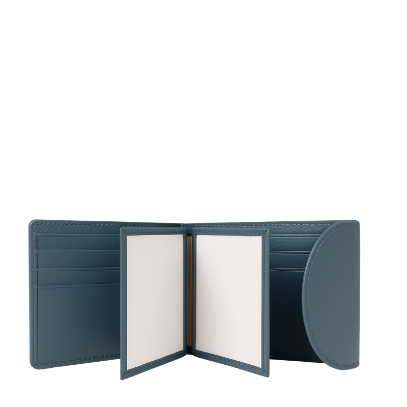 Premium Blue Snap Closure Wallet for Men