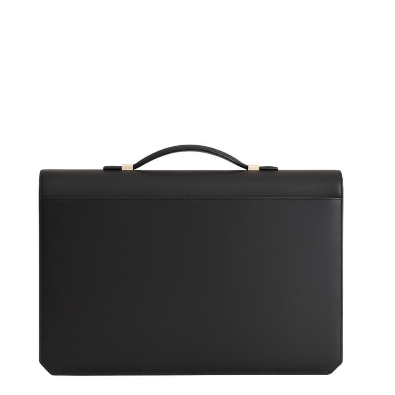 Men's Double Compartment Black Classy  Briefcase