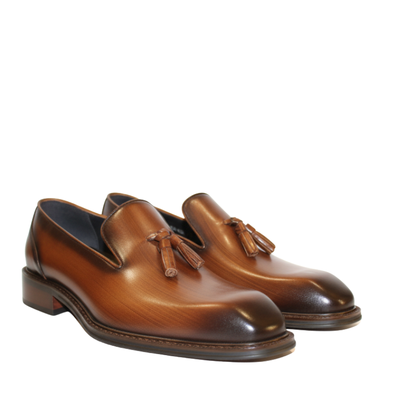Luxury Wholecut Tassel Loafer Brown