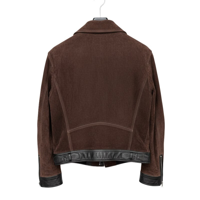 Italian Suede Noir Contrast Jacket