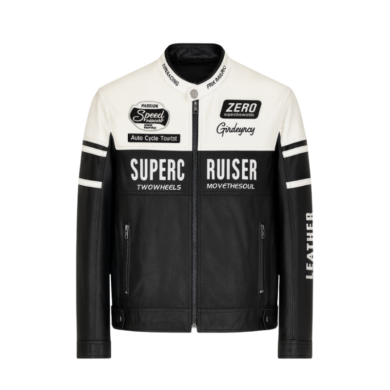 Men's Regular Fit Casual Biker Jacket