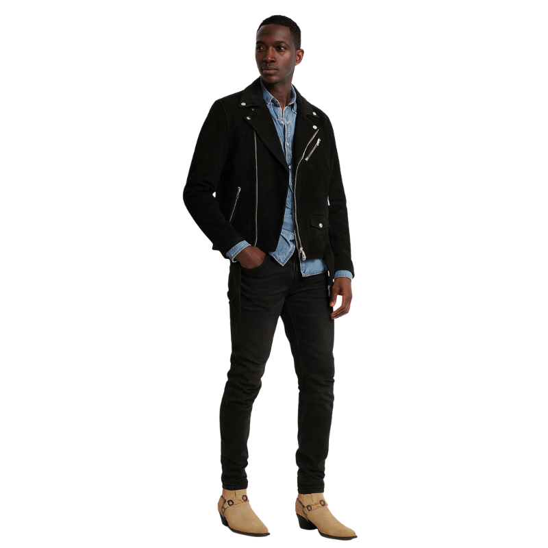 Luxury Textured Leather Beige Side-Zipper Boots with Metal Chain