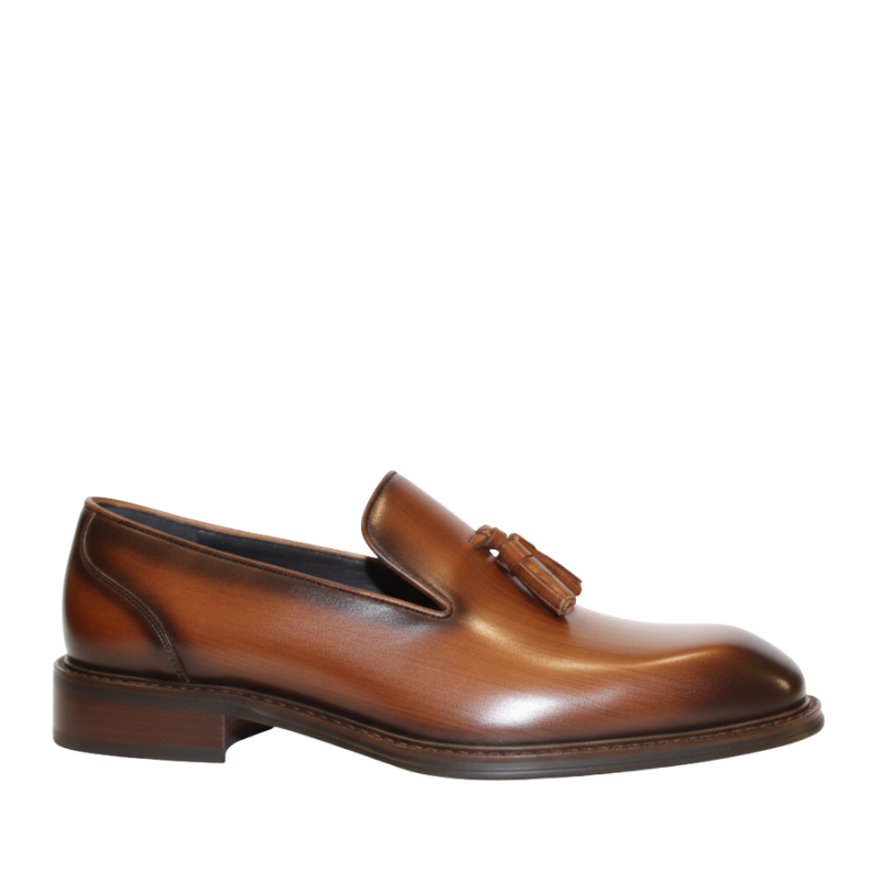 Luxury Wholecut Tassel Loafer Brown