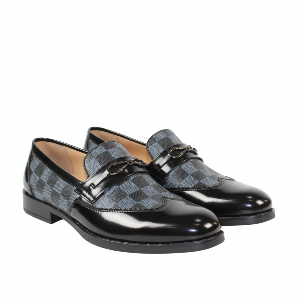 Luxury Dual-textured Bit Loafers
