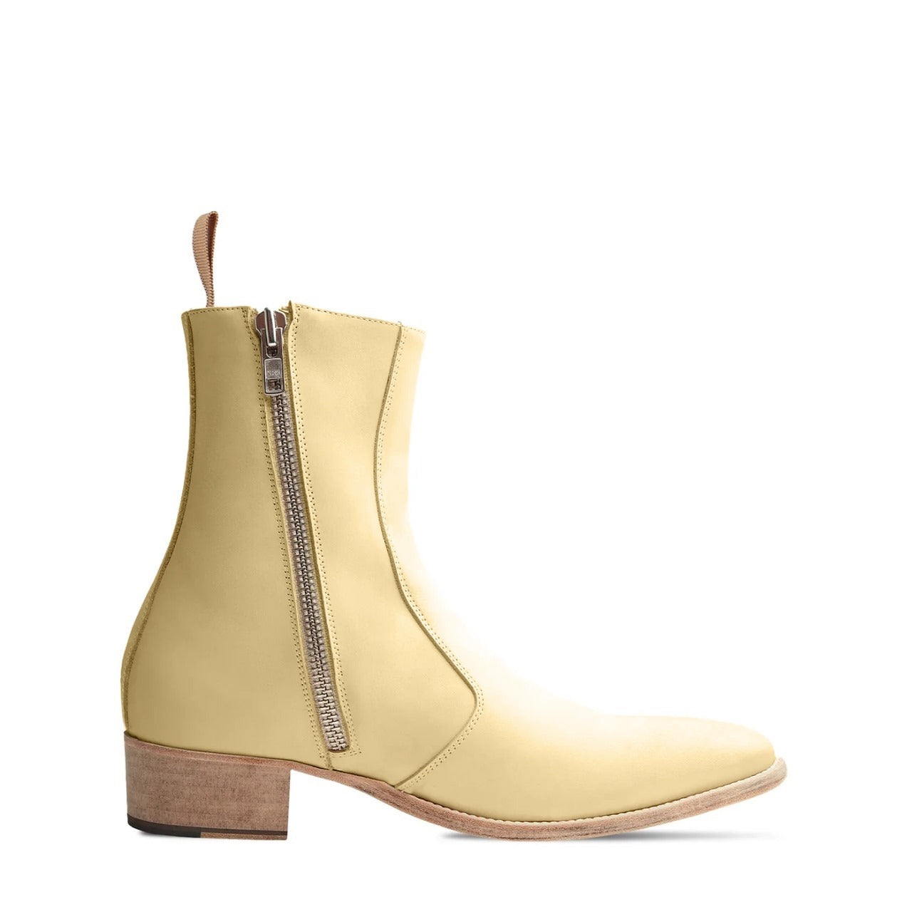 Side Zip Boot - Natural Leather