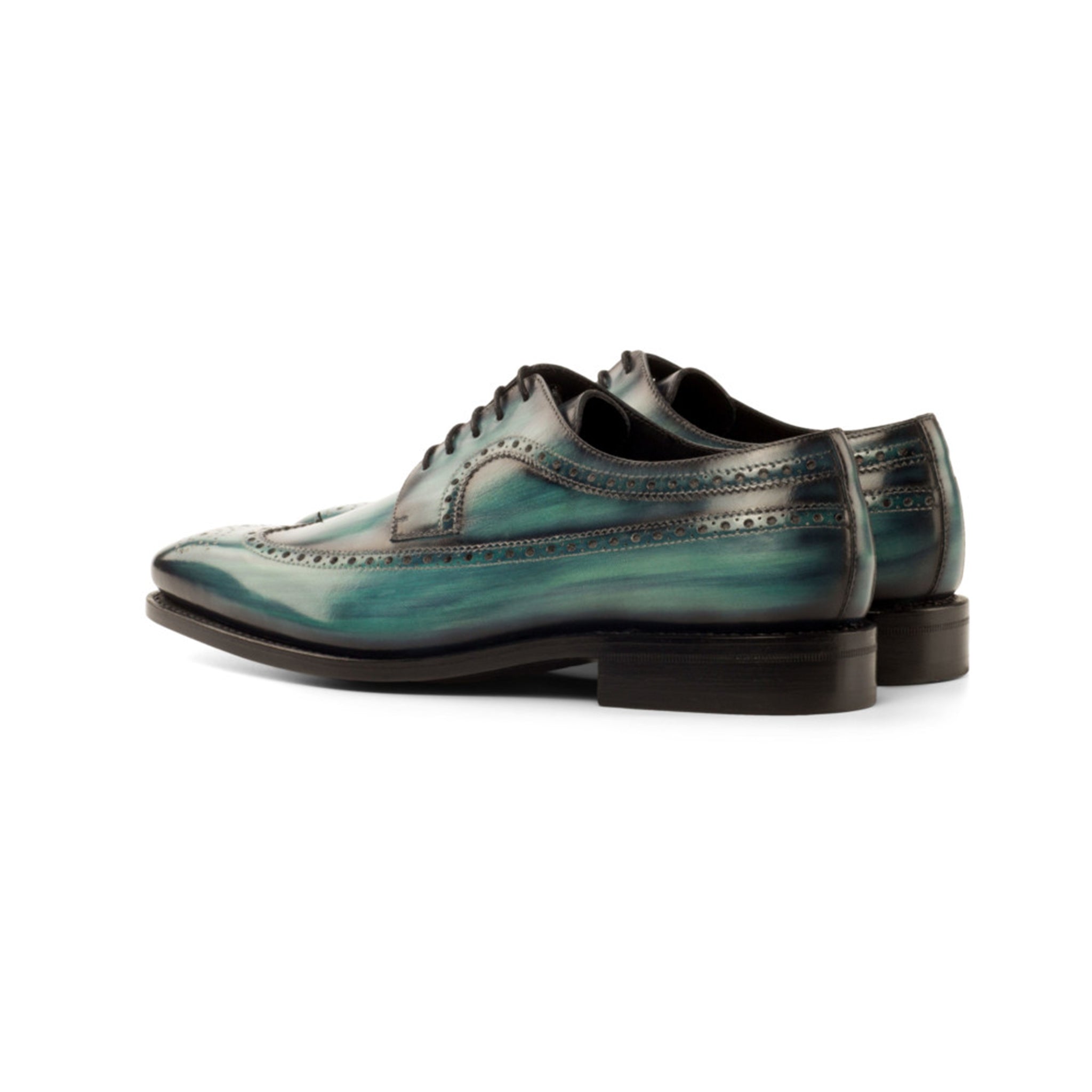 Turquoise Patina Blucher Shoes
