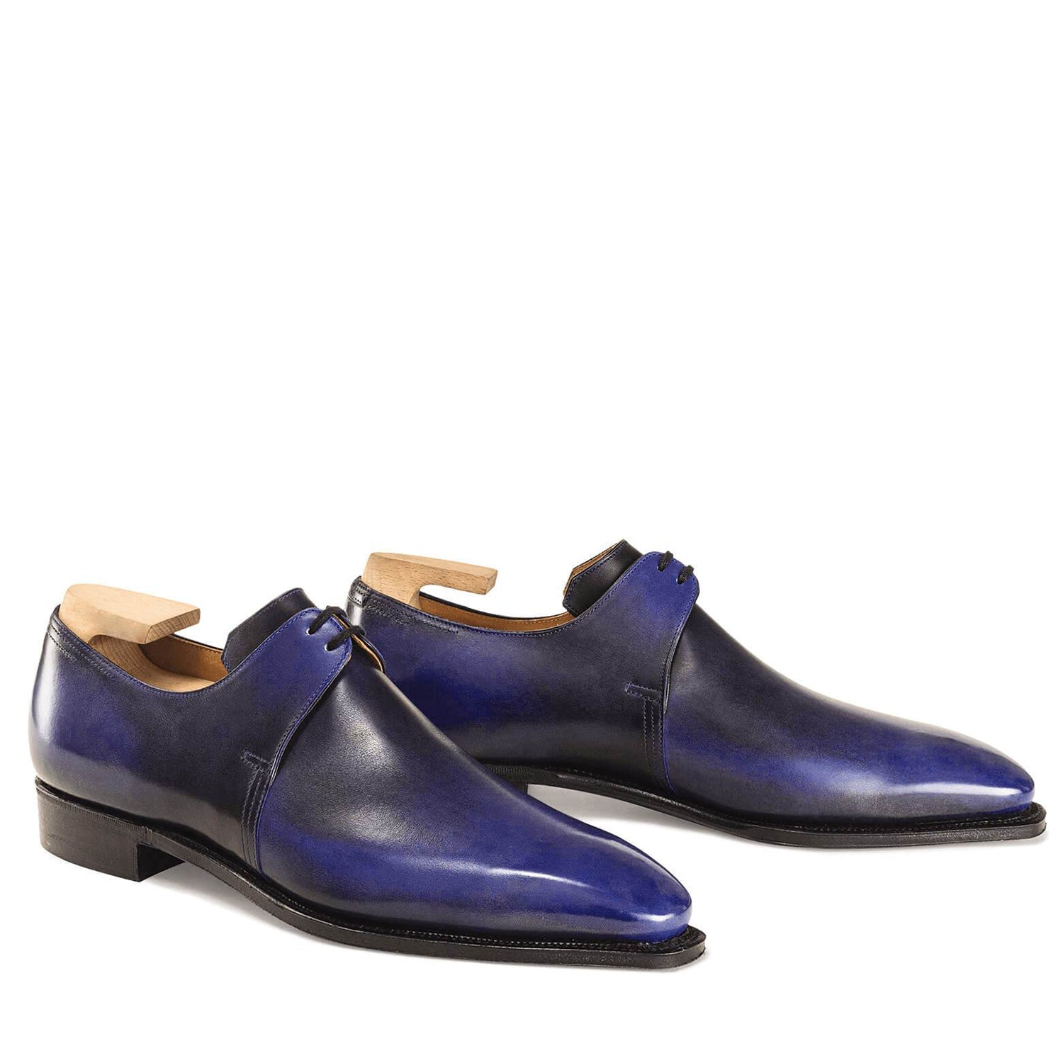 Dark Blue Calf Leather Shoes