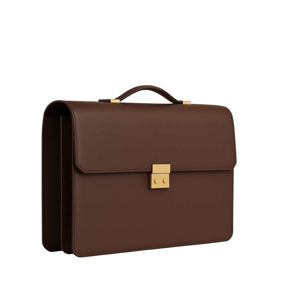 Men's Double Compartment Classy Tan  Briefcase