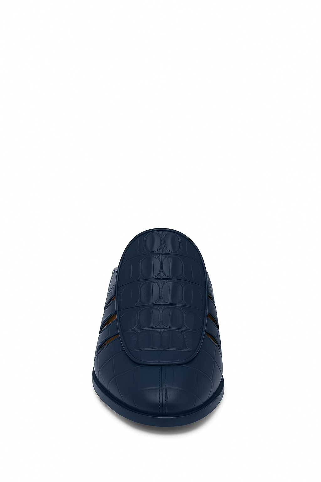 Stylish Croco Leather Mule Brown