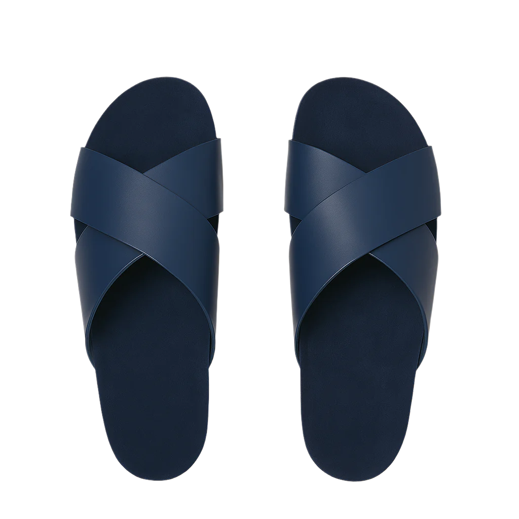 Pure Elegance Grey Leather Slipper