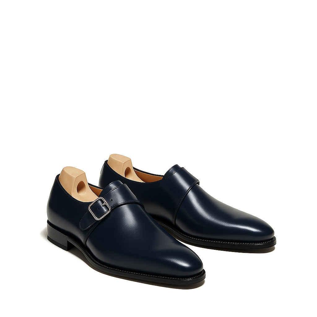Classic Brown Monk Strap Leather Shoe
