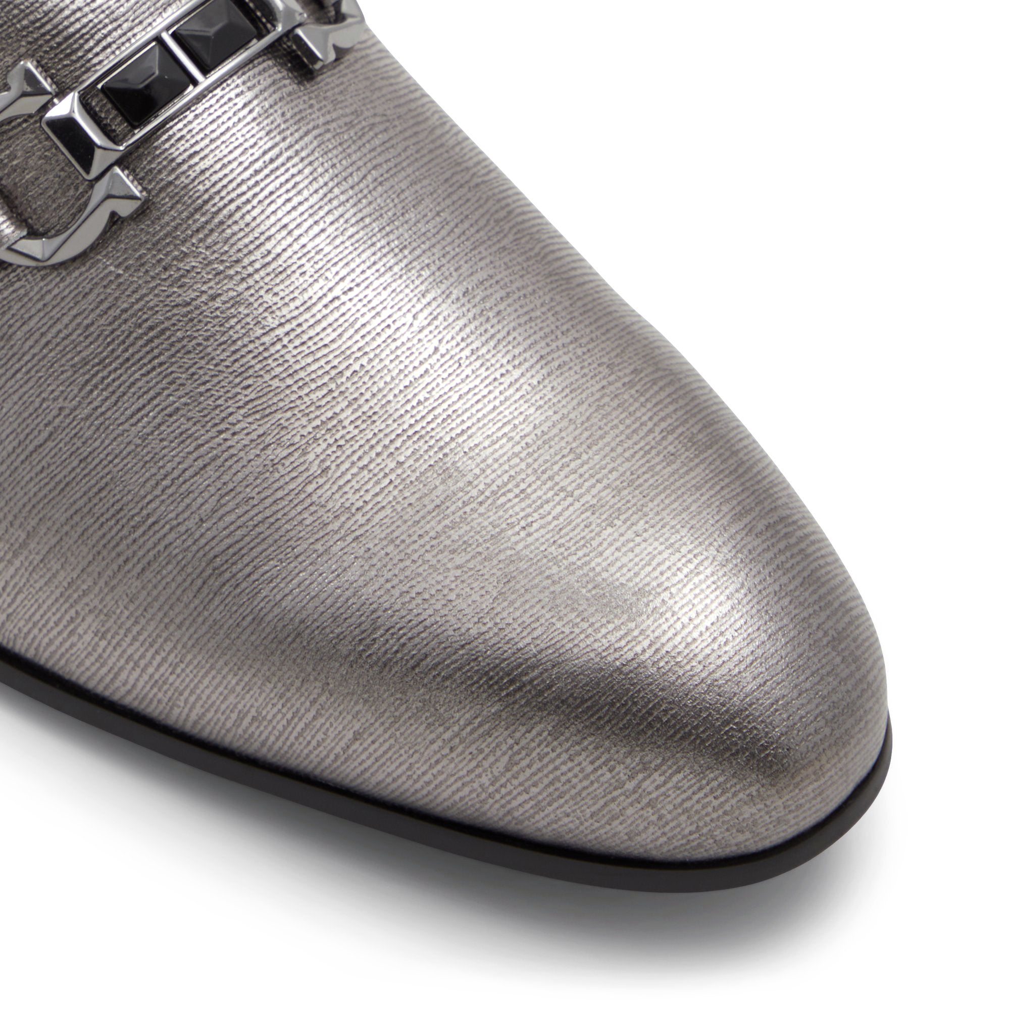 Studded Silver Loafers