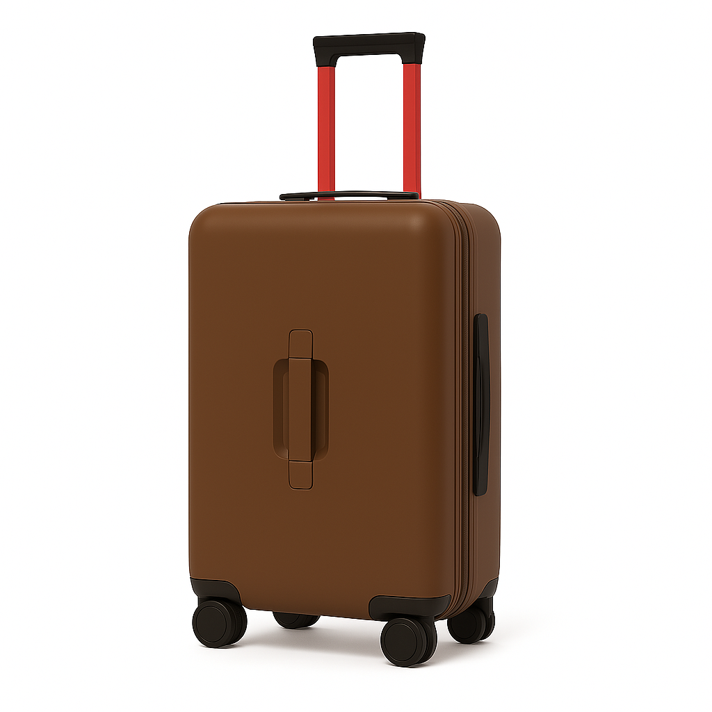 Luxury Wide Brown Trolley Luggage Bag