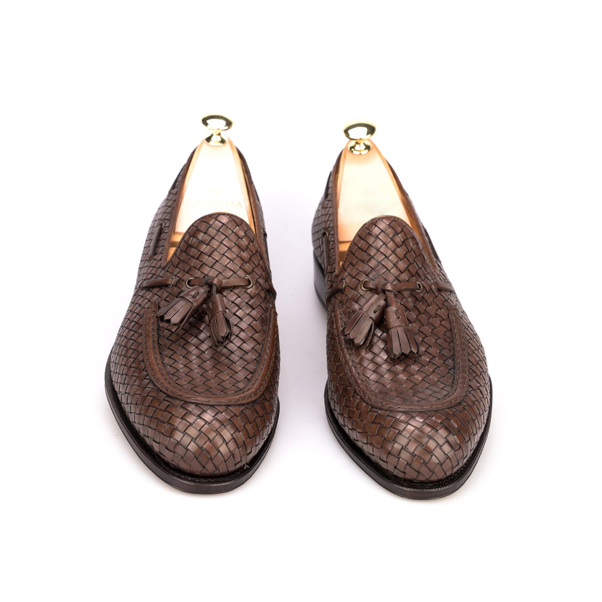 Cocoa Braided Tassel Leather Loafer