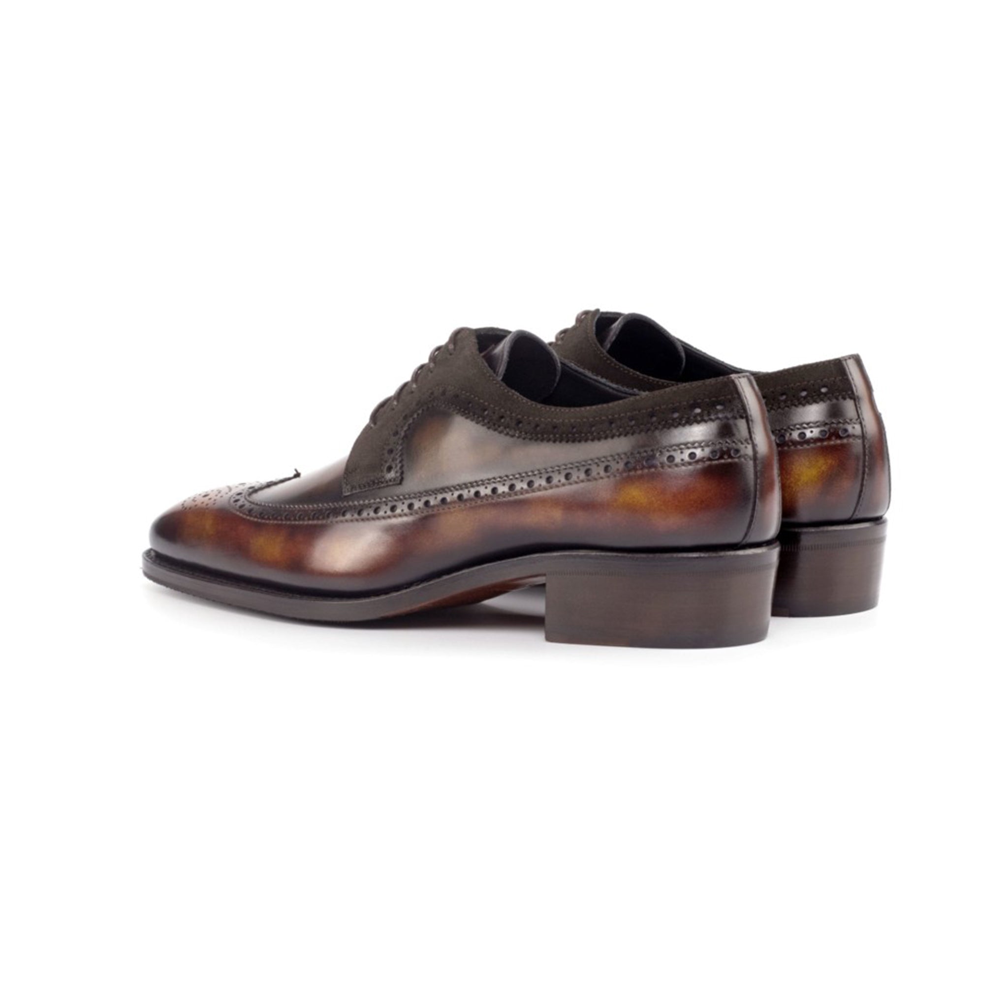 Cuban Heel Patina Bluchers Shoes
