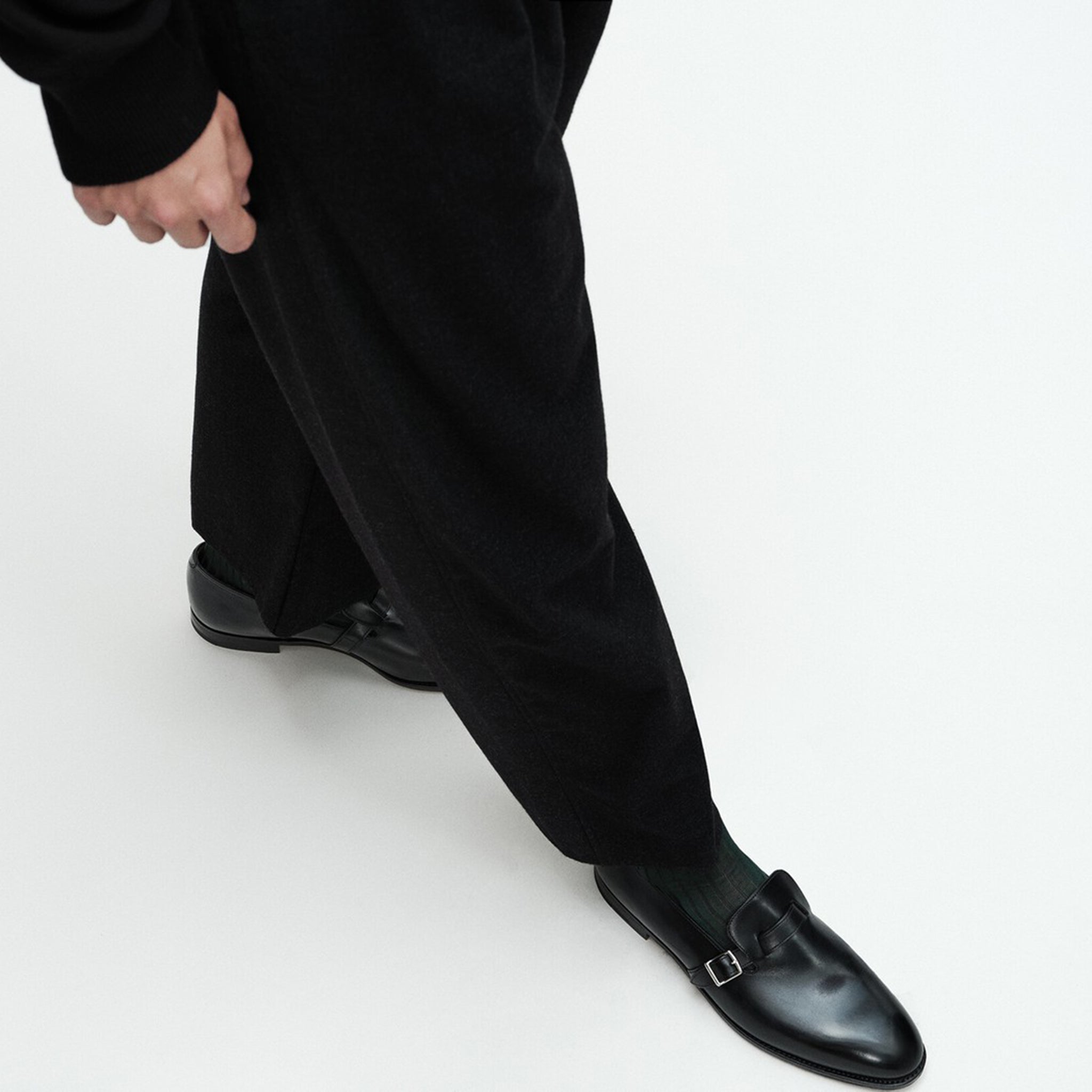 Classic Plain Single Monk Strap Shoes