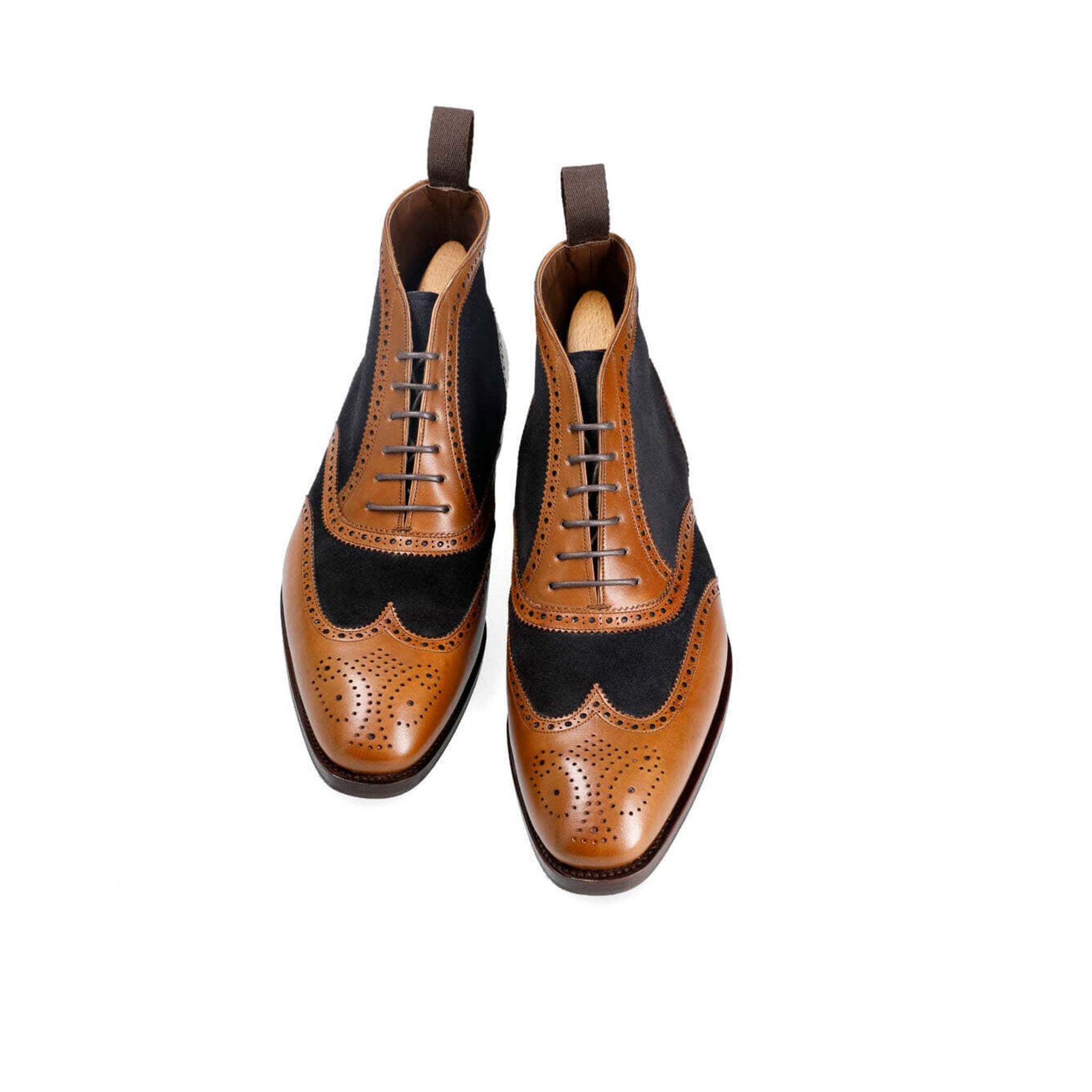 Black Vegano Suede Dress Boots for Men's