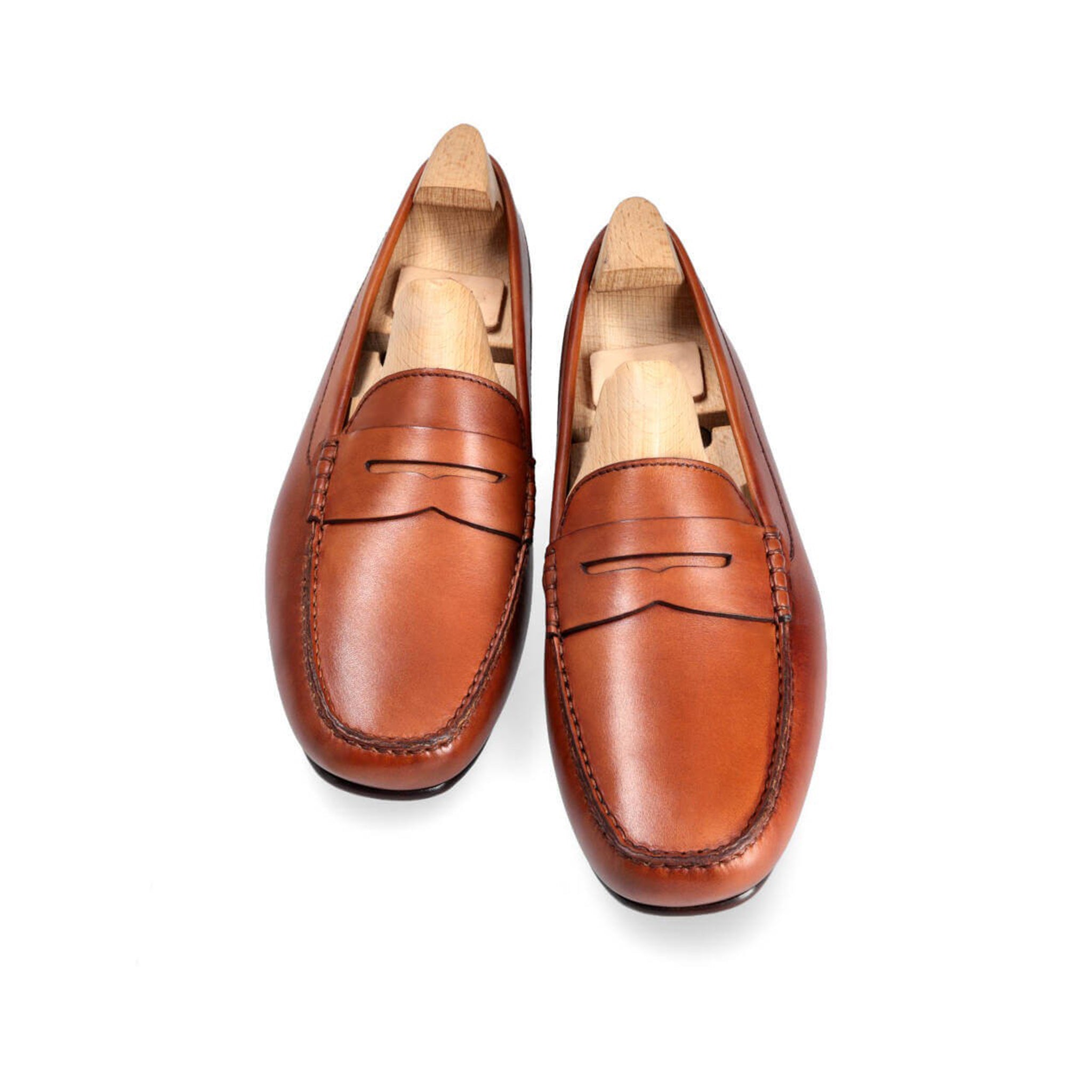 Natural Tan Penny Loafers