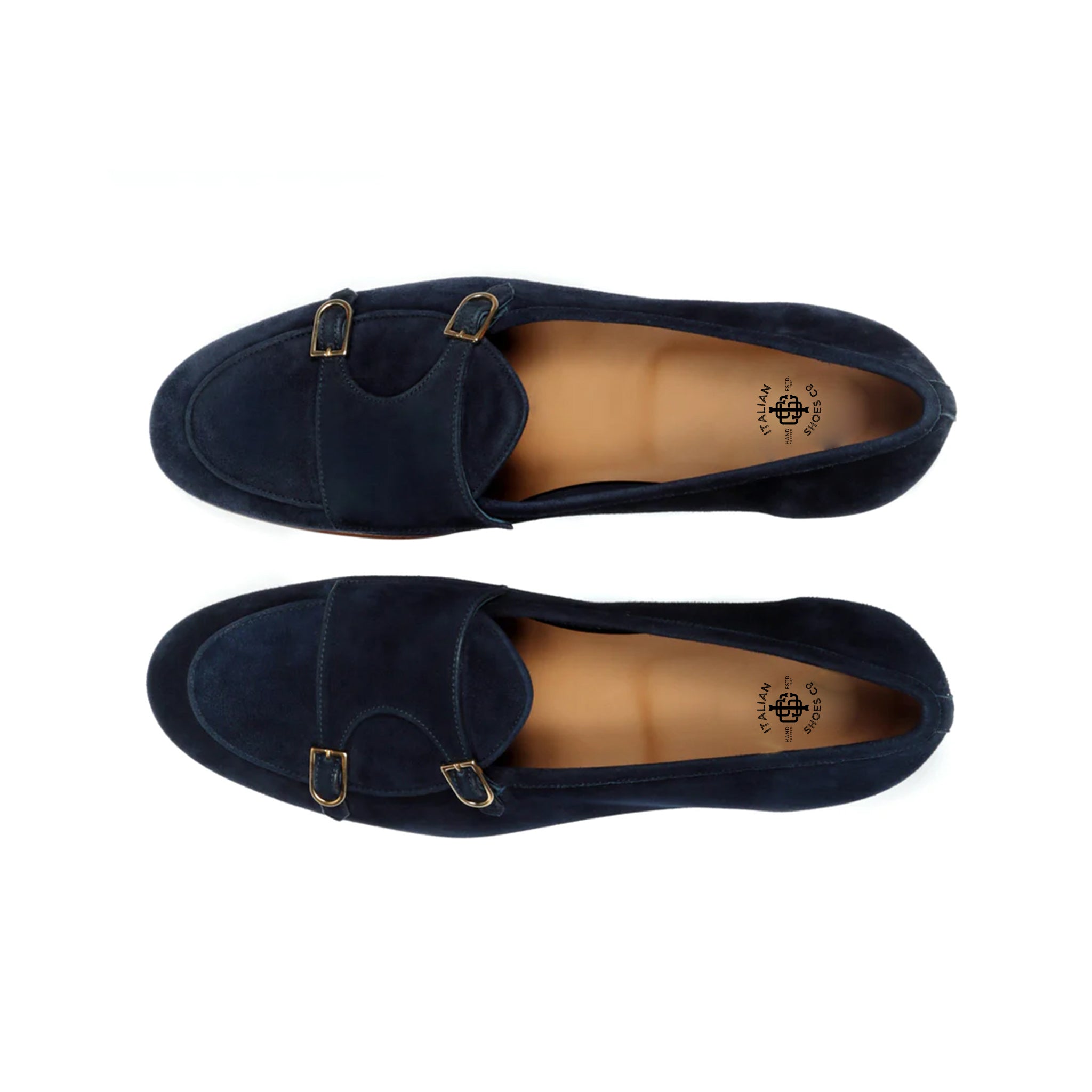 Dune Blue Double Monk Strap Shoes