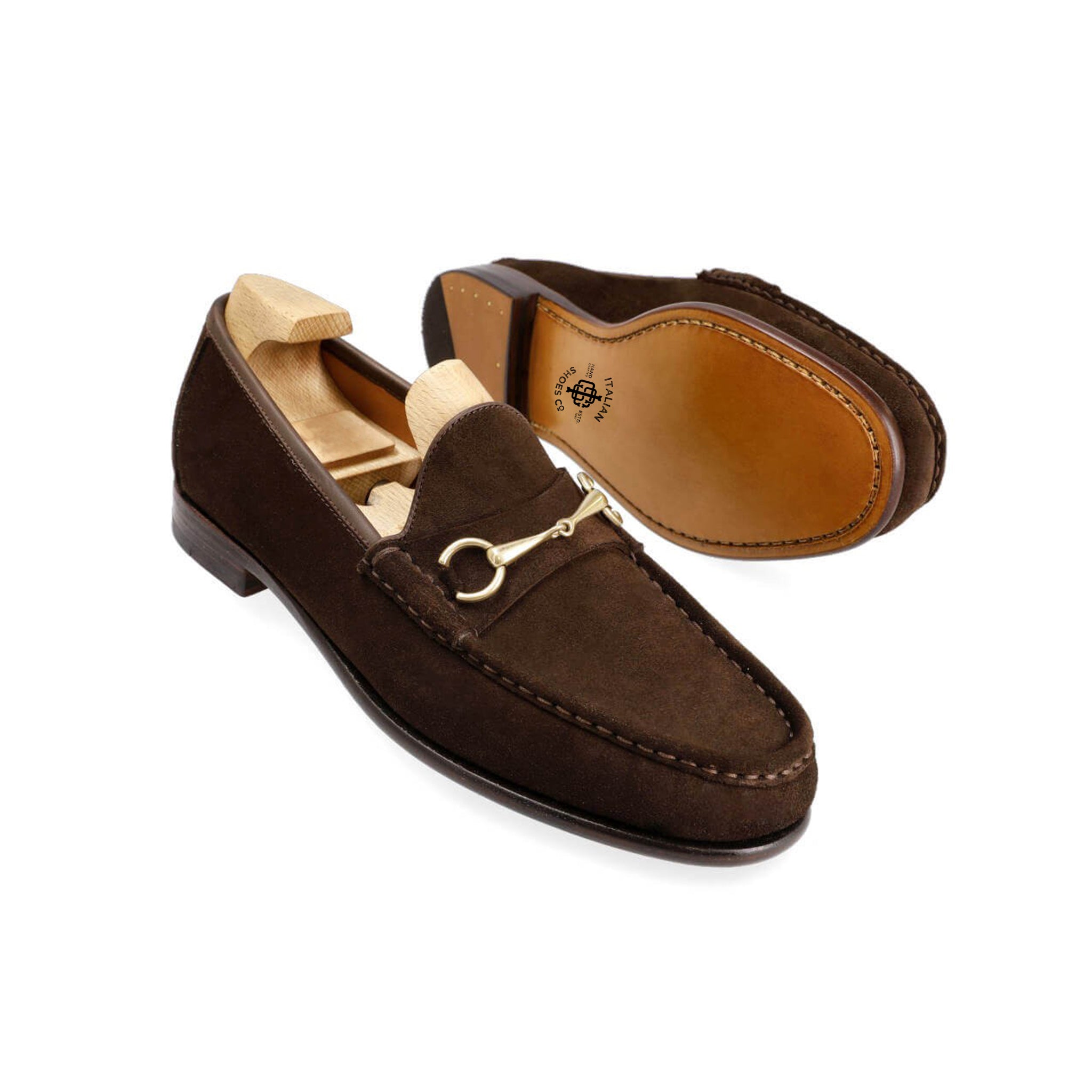 Woody Brown Leather Italian Loafers