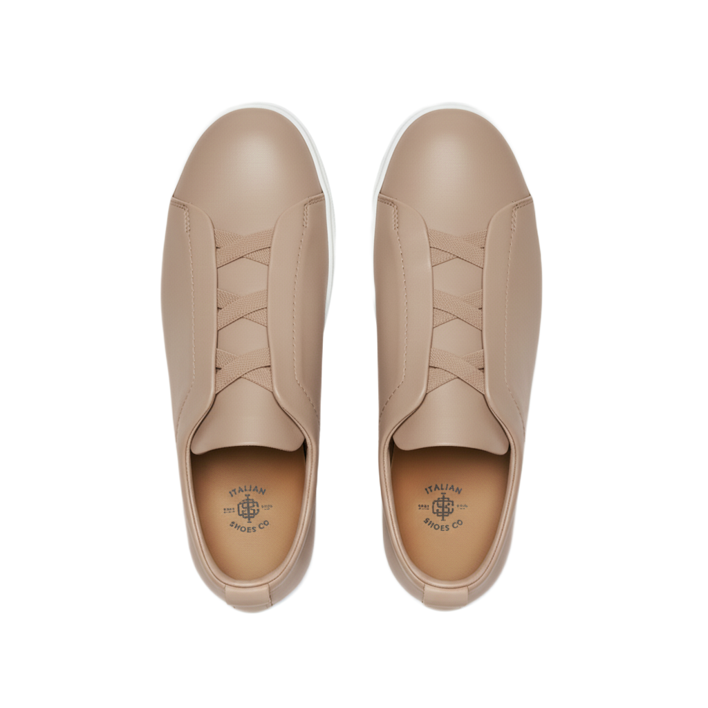 Luxury Edition Triple Stitch Leather Red Sneaker for Men's