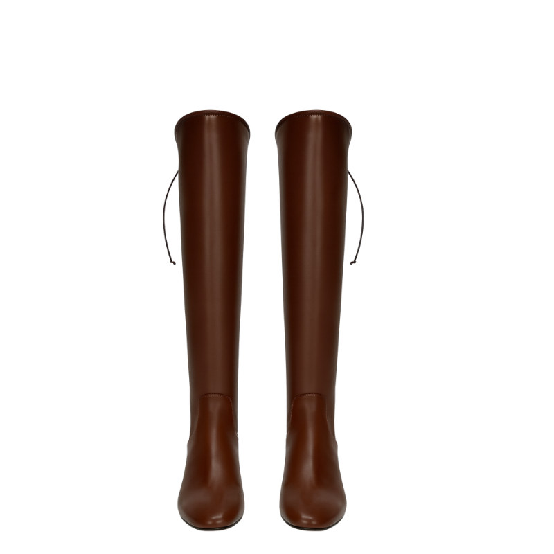 Women's Leather Brown Over The Knee High Boots