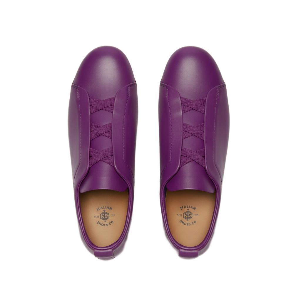 Luxury Edition Triple Stitch Leather Red Sneaker for Men's